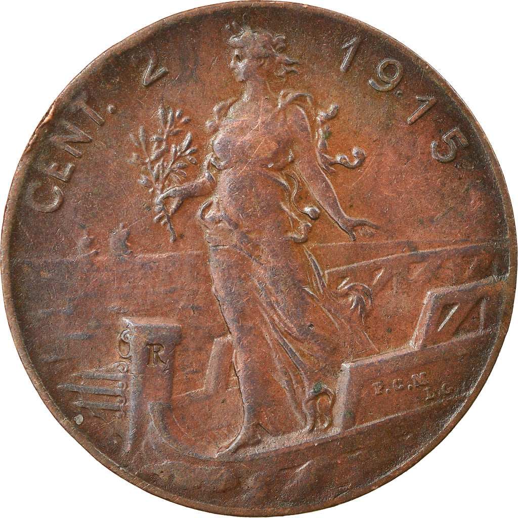 Munten, Italië, Vittorio Emanuele III, 2 Centesimi, 1915, Rome, ZF+, Bronze