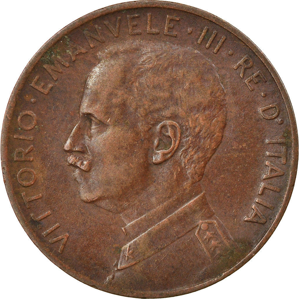 Moneda, Italia, Vittorio Emanuele III, 2 Centesimi, 1917, Rome, MBC+, Bronce