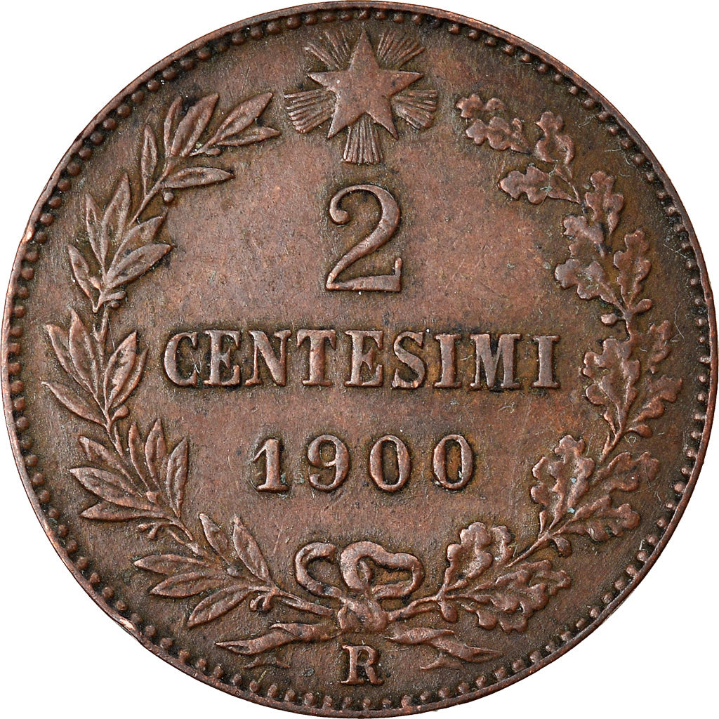 Moneta, Italia, Umberto I, 2 Centesimi, 1900, Rome, MB+, Rame, KM:30