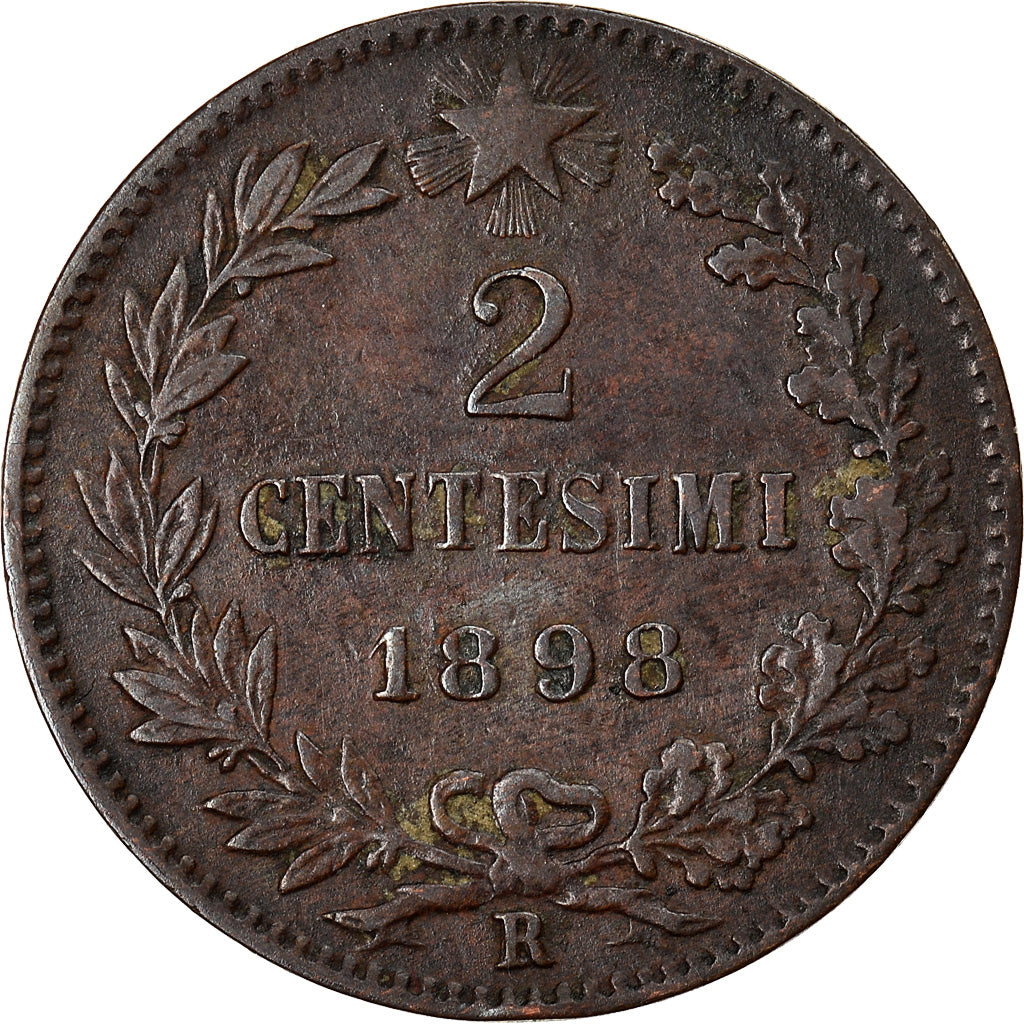 Monnaie, Italie, Umberto I, 2 Centesimi, 1898, Rome, TB+, Cuivre, KM:30