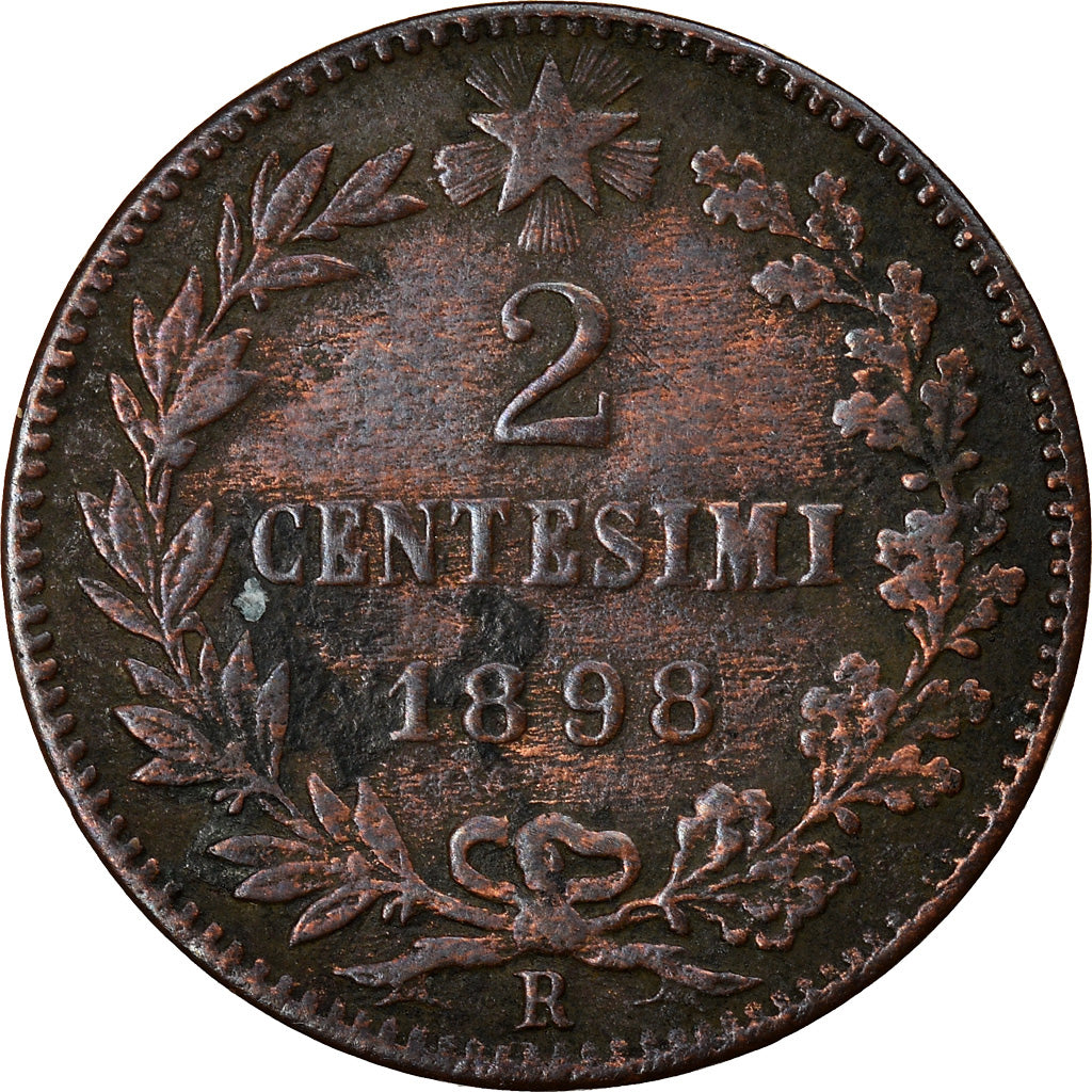 Coin, Italy, Umberto I, 2 Centesimi, 1898, Rome, EF(40-45), Copper, KM:30