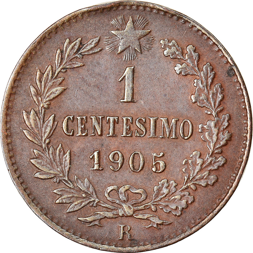 Moneta, Italia, Vittorio Emanuele III, Centesimo, 1905, Rome, SPL-, Bronzo