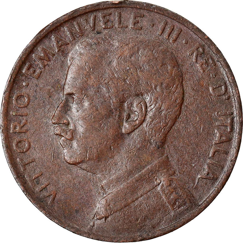 Moeda, Itália, Vittorio Emanuele III, Centesimo, 1915, Rome, AU(55-58), Bronze