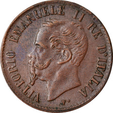 Moneta, Italia, Vittorio Emanuele II, Centesimo, 1867, Milan, BB+, Rame, KM:1.1