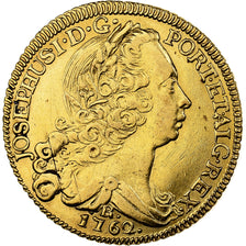 Brasile, Jose I, 6400 Reis, 1762, Rio de Janeiro, Oro, BB+, KM:172.2