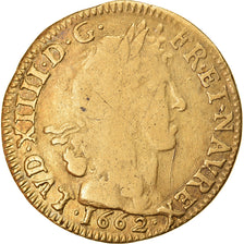 Frankrijk, Louis XIV, Louis d'or au buste juvénile, tête laurée, 1662