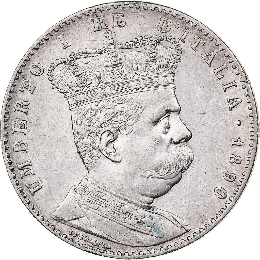 Érythrée italienne, Umberto I, 2 Lire, 1890, Rome, Argent, SUP, KM:3