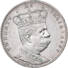 Érythrée italienne, Umberto I, 2 Lire, 1890, Rome, Argent, SUP, KM:3