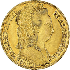 Brazil, Maria I, 6400 Reis, 1803, Rio de Janeiro, Gold, AU(55-58), KM:226.1