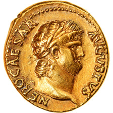 Néron et Poppée, Aureus, 64-65, Rome, Très rare, Or, TTB+, RIC:44