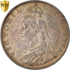 Grande-Bretagne, Victoria, Double Florin, 1887, Londres, Argent, PCGS, AU55