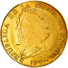 Colombia, 16 Pesos, 1845, Popayan, Oro, BC+, Friedberg:75, KM:94.2