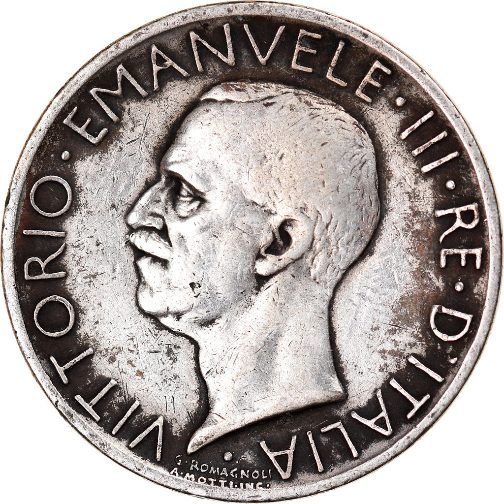 Moneta, Włochy, Vittorio Emanuele III, 5 Lire, 1929, Rome, EF(40-45), Srebro