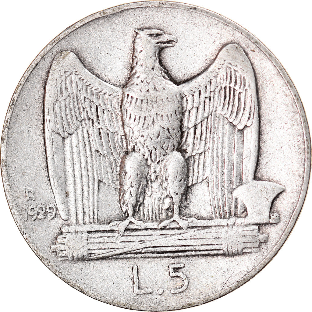 Monnaie, Italie, Vittorio Emanuele III, 5 Lire, 1929, Rome, TTB, Argent, KM:67.2