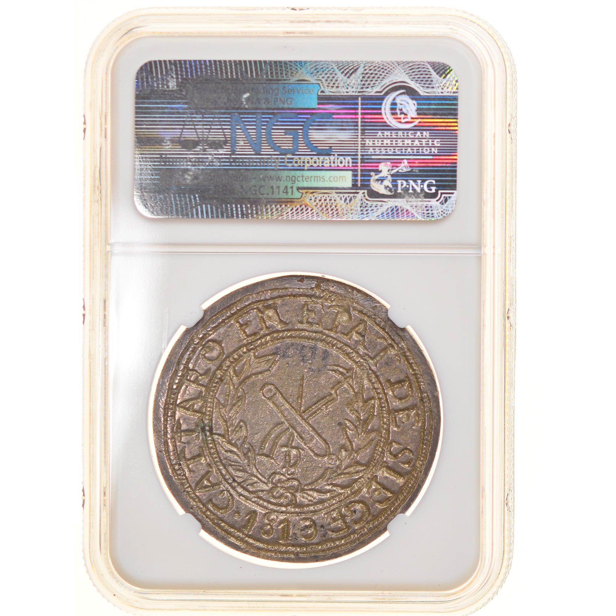 Montenegro, 5 Francs, Siege of Cattaro, 1813, Cattaro, Cast Silver, NGC, AU58