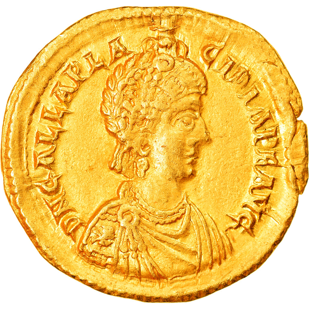 Galla Placidia, Solidus, 426-430, Ravenne, Extrêmement rare, Or, TTB+, RIC:2012