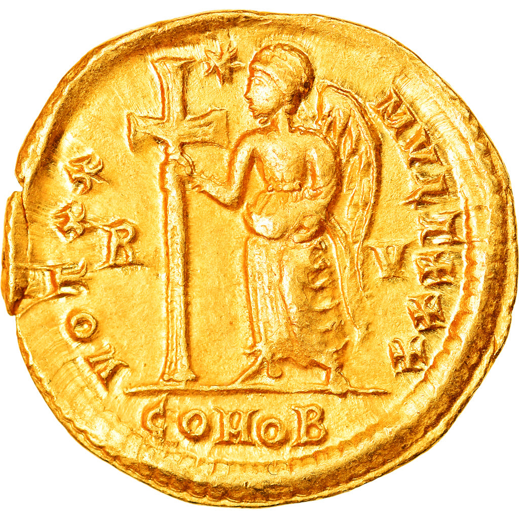 Galla Placidia, Solidus, 426-430, Ravenne, Extrêmement rare, Or, TTB+, RIC:2012