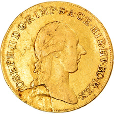 Austrian Netherlands, Joseph II, 1/2 Souverain D'or, 1786, Gold, VF(30-35)