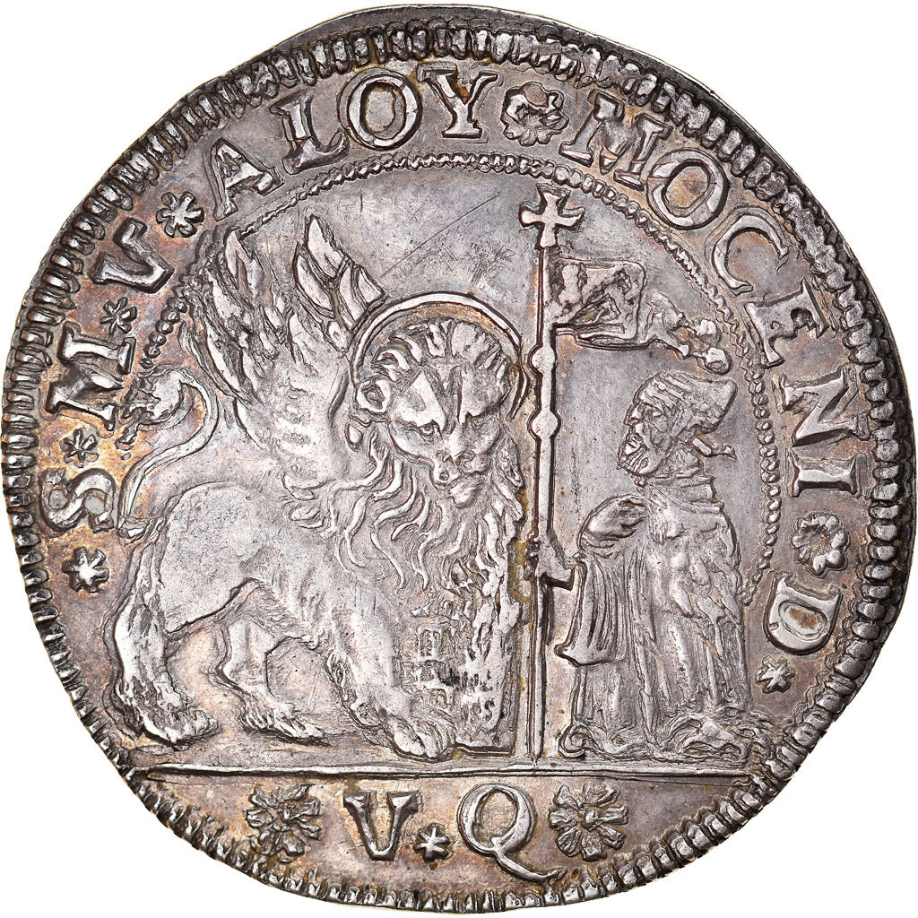 Republiek Venetië, Alvise Mocenigo III, Ducato, 1722-1732, Venice, Zilver, ZF+