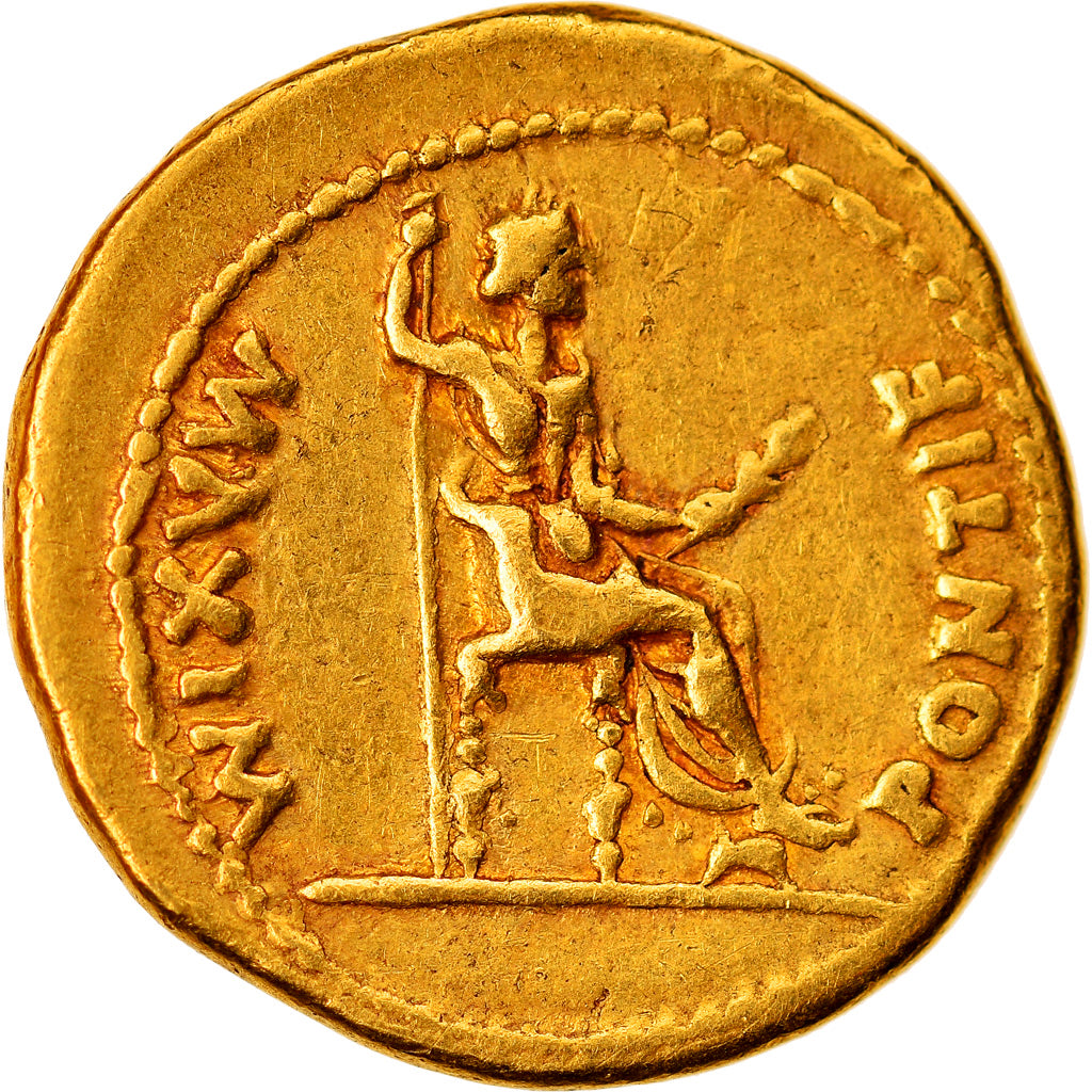 Tiberius, Aureus, 14-37, Lugdunum, Gold, VF(30-35), RIC:29