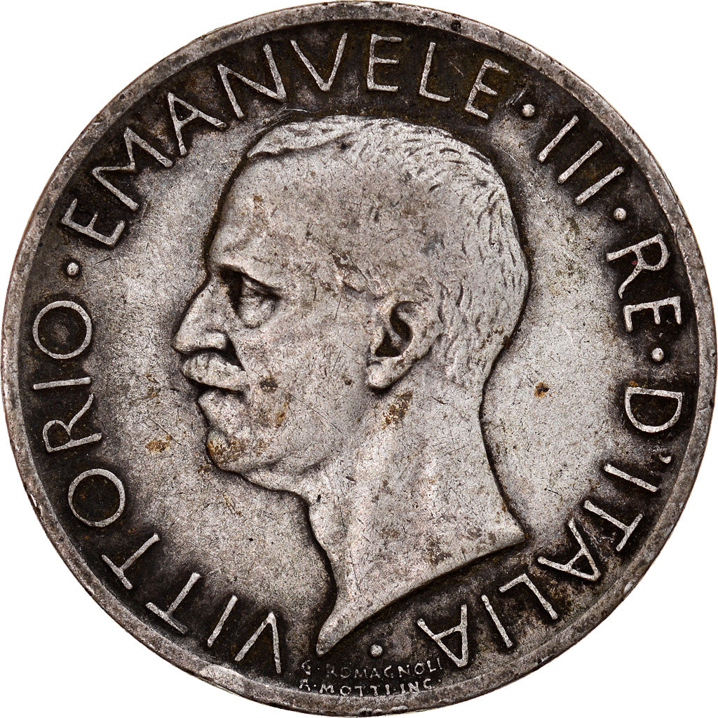 Moneda, Italia, Vittorio Emanuele III, 5 Lire, 1930, Rome, BC+, Plata, KM:67.1