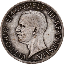 Moneda, Italia, Vittorio Emanuele III, 5 Lire, 1930, Rome, BC+, Plata, KM:67.1