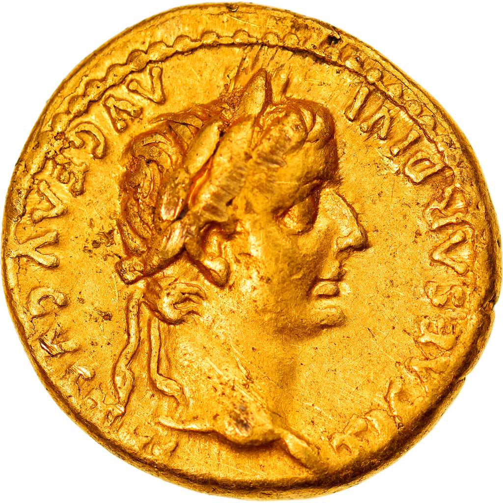 Moneta, Tiberius, Aureus, Lyon - Lugdunum, BB+, Oro, RIC:29