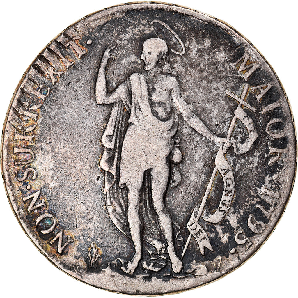 Münze, Italien Staaten, GENOA, 4 Lire, 1795, Genoa, SS, Silber, KM:248