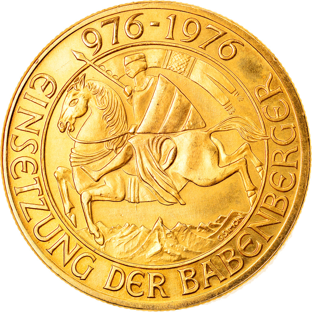 Austria, 1000 Schilling, Babenberg Dynasty, 1976, Vienna, Gold, PCGS, MS66