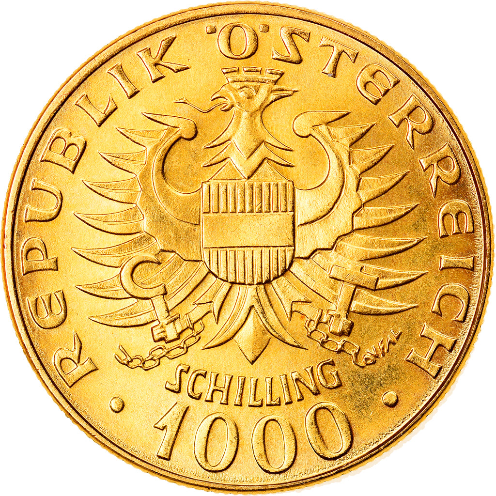 Austria, 1000 Schilling, Babenberg Dynasty, 1976, Vienna, Gold, PCGS, MS66