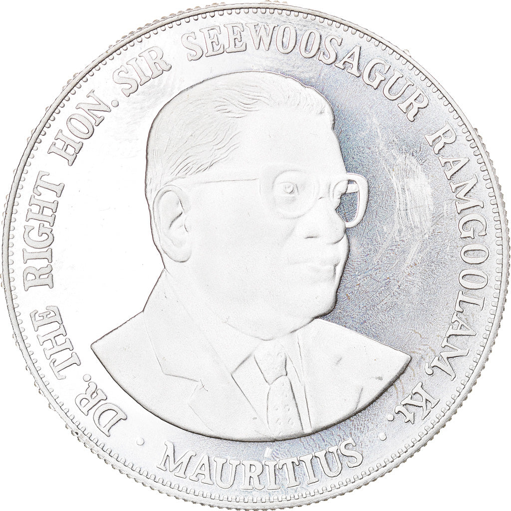 Moeda, Maurícia, 25 Rupees, 1978, MS(65-70), Prata, KM:44