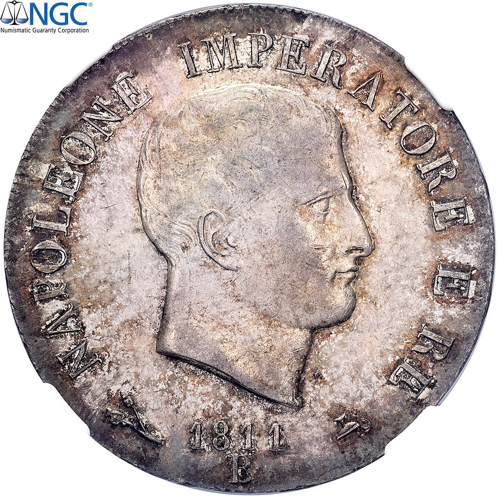 Münze, Italien Staaten, KINGDOM OF NAPOLEON, Napoleon I, 5 Lire, 1811, Bologna