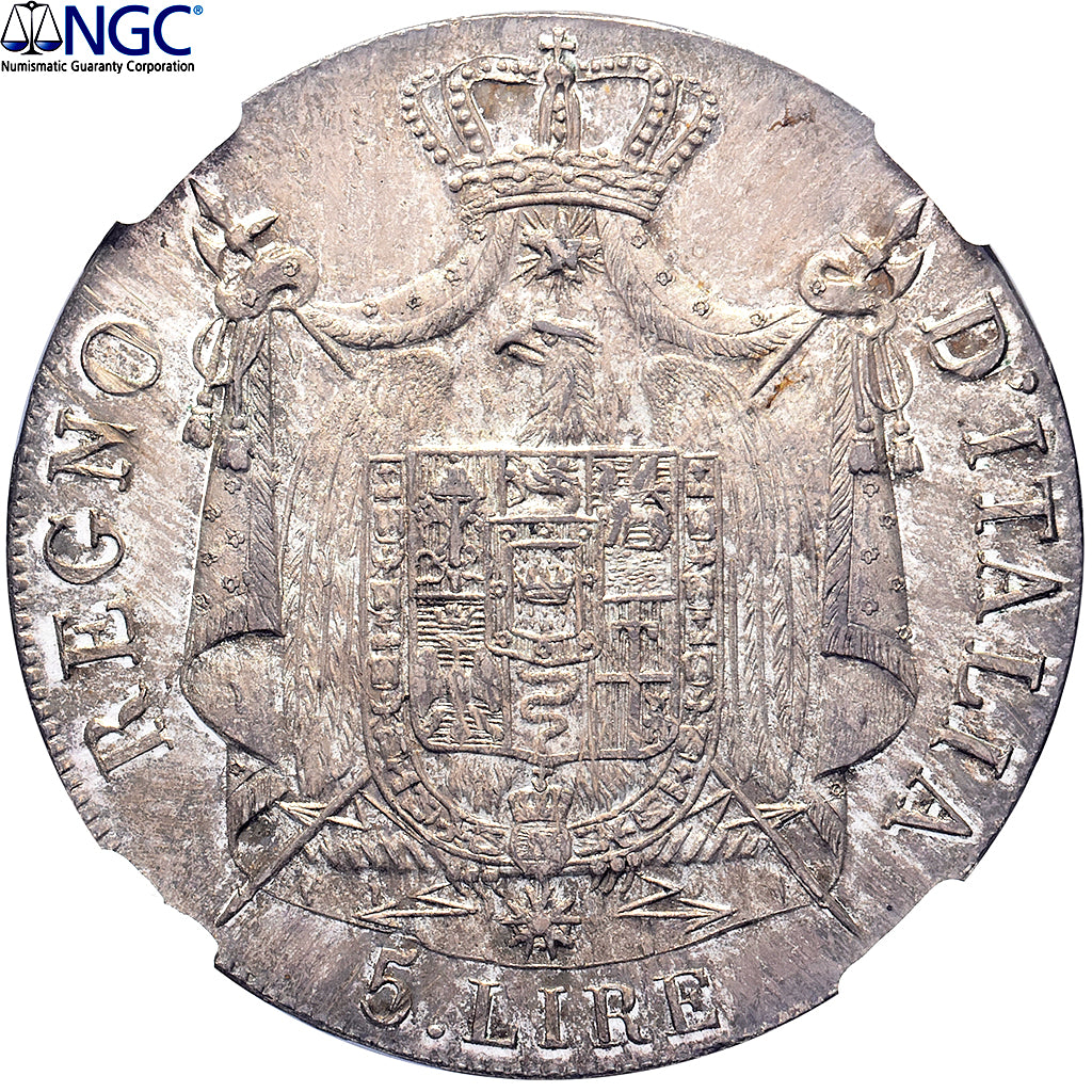 Münze, Italien Staaten, KINGDOM OF NAPOLEON, Napoleon I, 5 Lire, 1811, Bologna