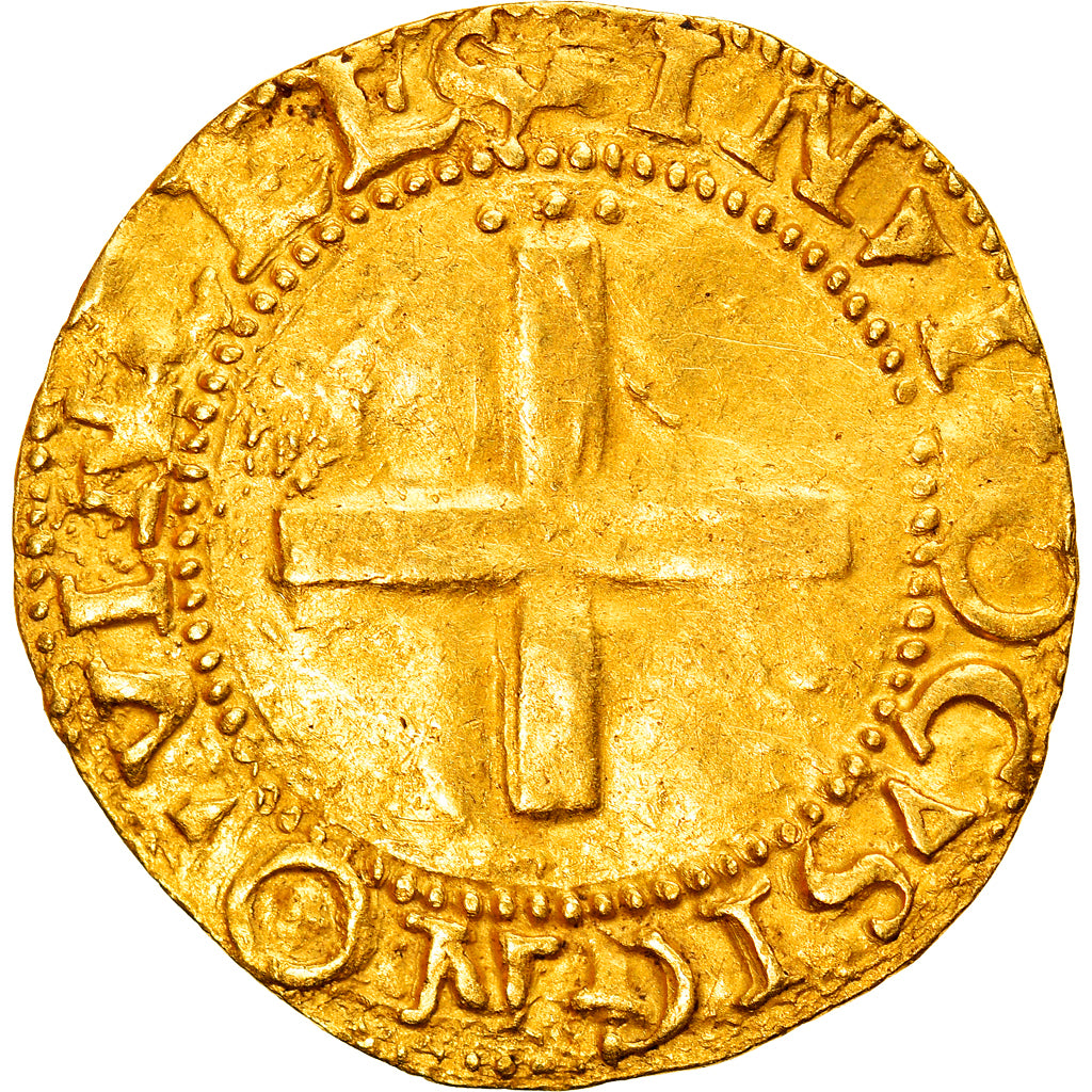 Monnaie, Portugal, Joao III, Cruzado, 1521-1557, Lisbonne, Rare, TTB, Or