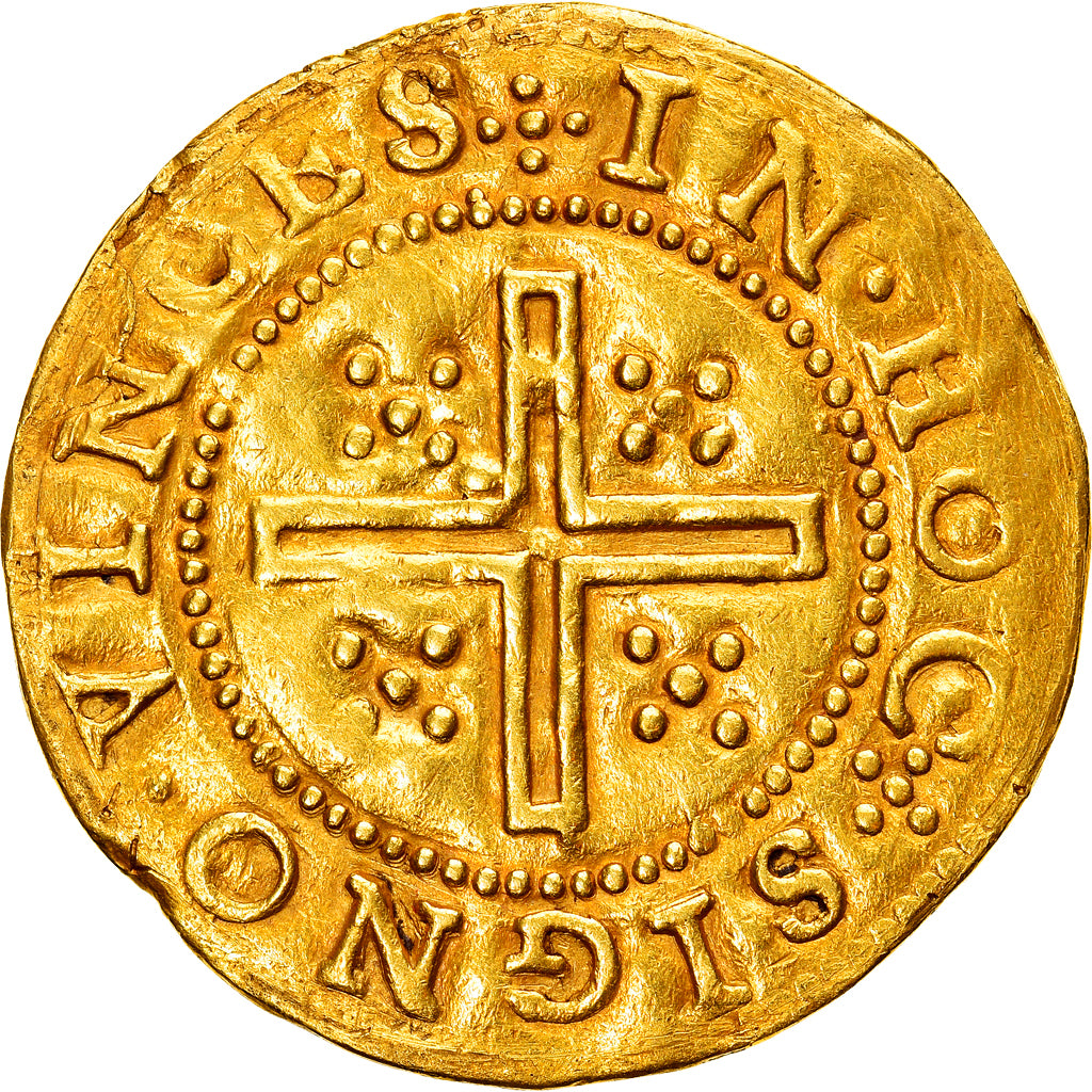 Portugal, Filipe II, 2 Cruzados, 1598-1621, Lisbon, Dourado, EF(40-45)