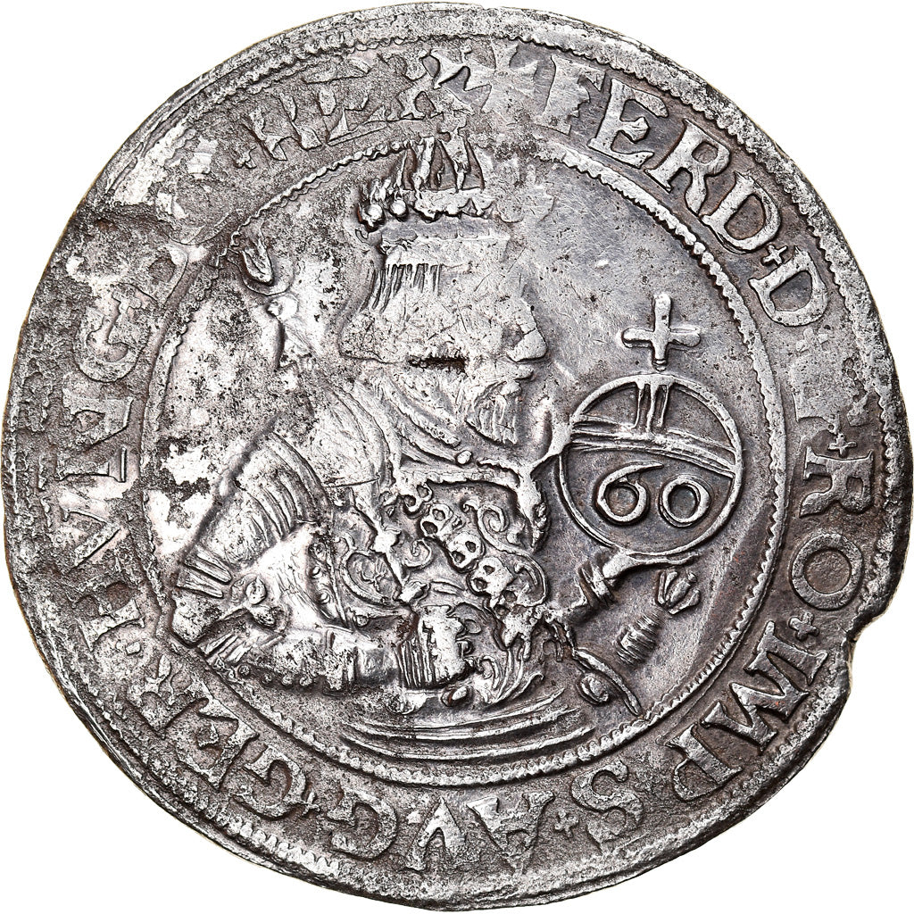Ville de Brisach, Ferdinand Ier, 60 Kreuzer, 1571, Breisach, posthume, Argent