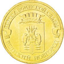 Coin, Russia, 10 Roubles, 2012, MS(63), Brass plated steel, KM:New