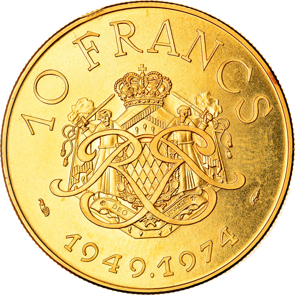 Monaco, Rainier III, 10 Francs, 1974, Paris, Pattern, Gold, PCGS, SP68