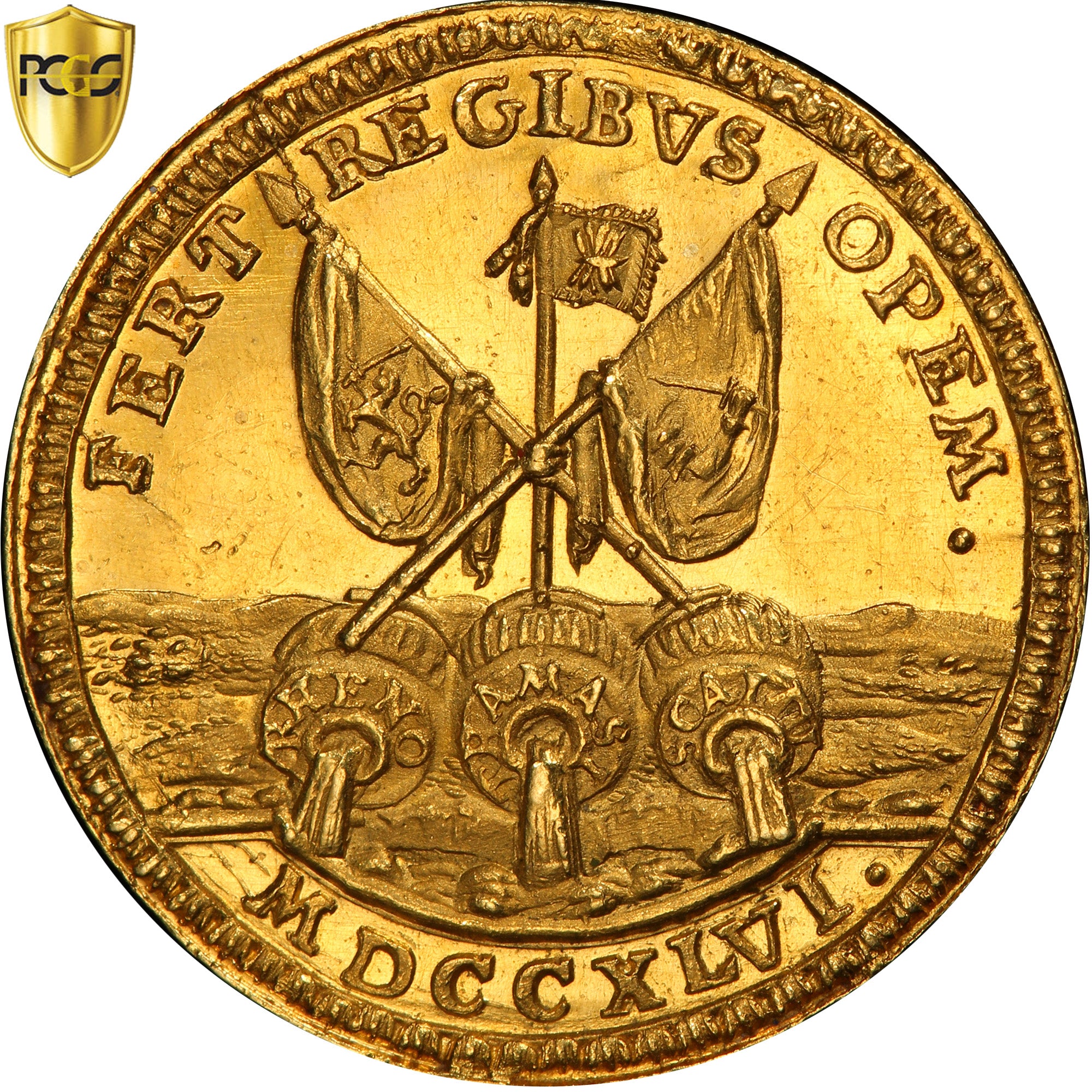 United Kingdom, Medal, Concord of England, Holland and Germany, 1746, Gold