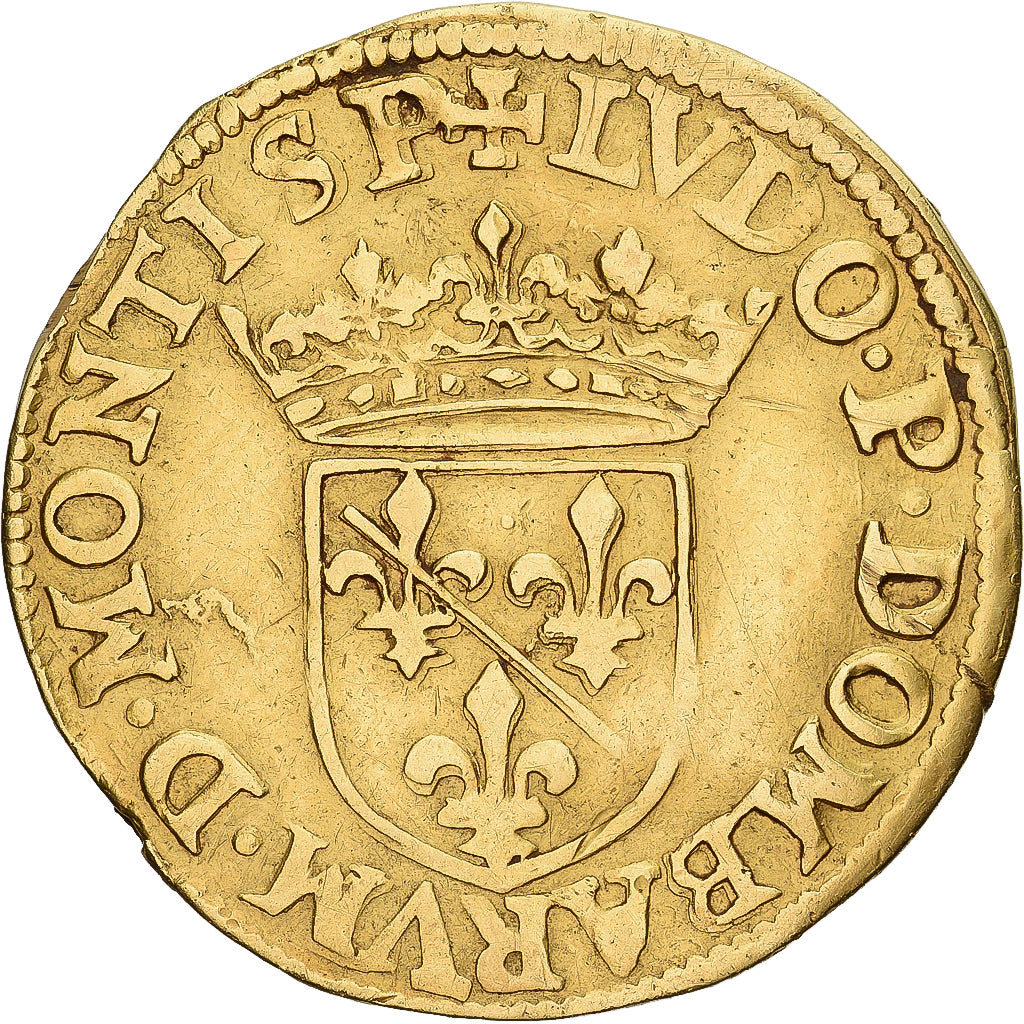 Monnaie, France, DOMBES, Louis II, Double écu d'or, 1578, Trévoux, Très rare