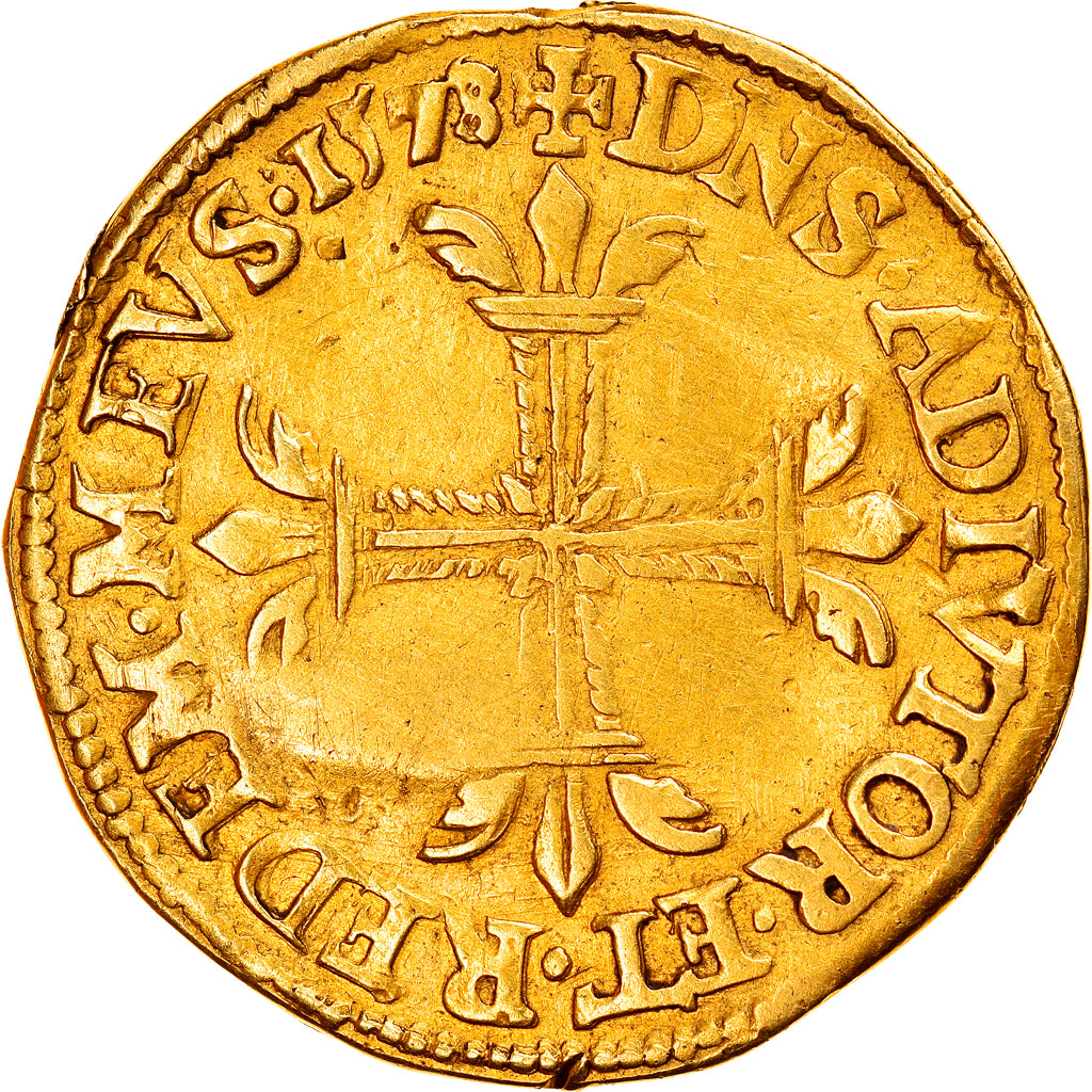 Monnaie, France, DOMBES, Louis II, Double écu d'or, 1578, Trévoux, Très rare