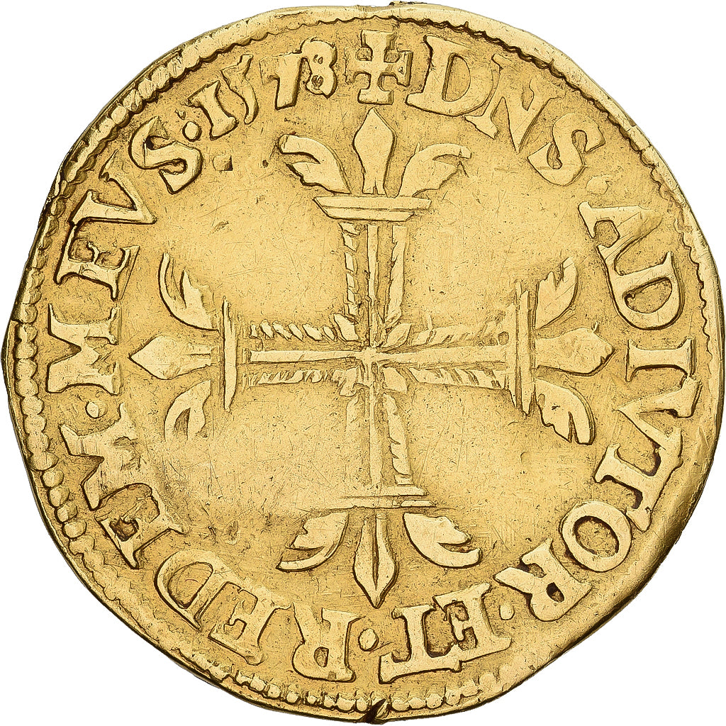 Monnaie, France, DOMBES, Louis II, Double écu d'or, 1578, Trévoux, Très rare