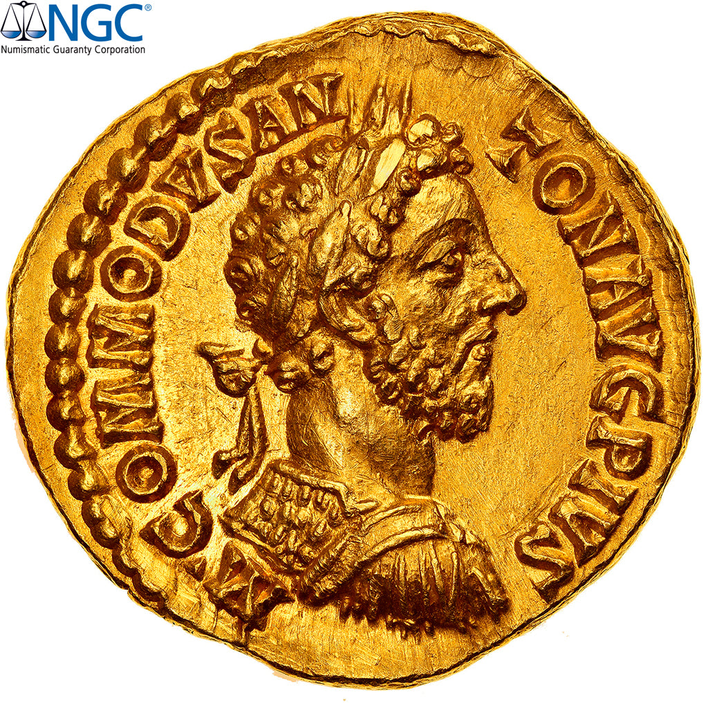Commodus, Aureus, 183-184, Rome, Muito, Dourado, NGC, Ch AU 5/5-2/5