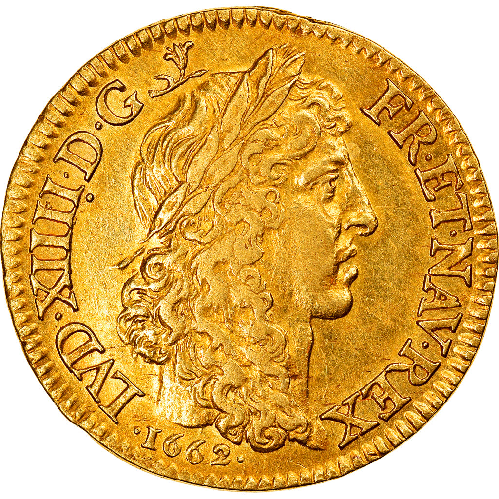 Frankrijk, Louis XIV, Louis d'or au buste juvénile, tête laurée, 1662, Paris