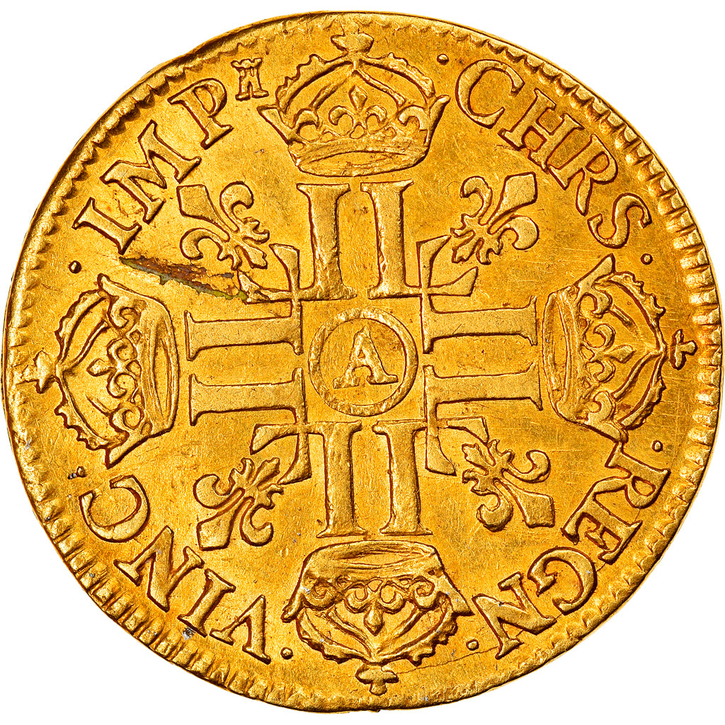 Frankrijk, Louis XIV, Louis d'or au buste juvénile, tête laurée, 1662, Paris