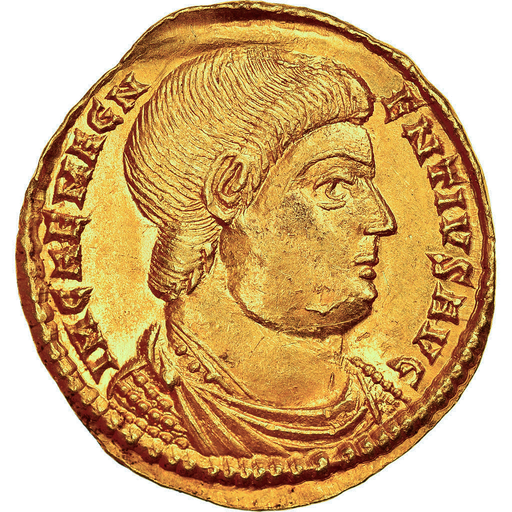 Magnentius, Solidus, 350-351, Arles, Very rare, Gold, MS(60-62), RIC:132