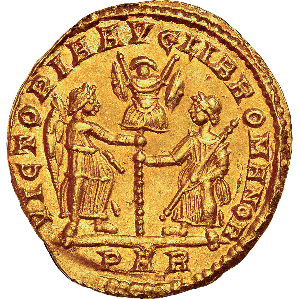 Magnentius, Solidus, 350-351, Arles, Very rare, Gold, MS(60-62), RIC:132