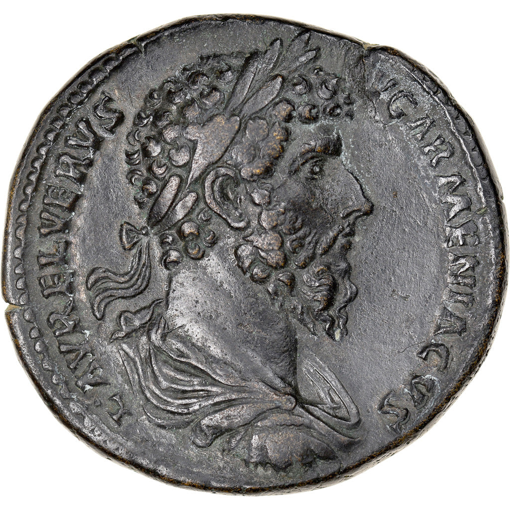 Lucius Verus, Sesterce, 163-164, Rome, Très rare, Bronze, TTB+, RIC:1371var