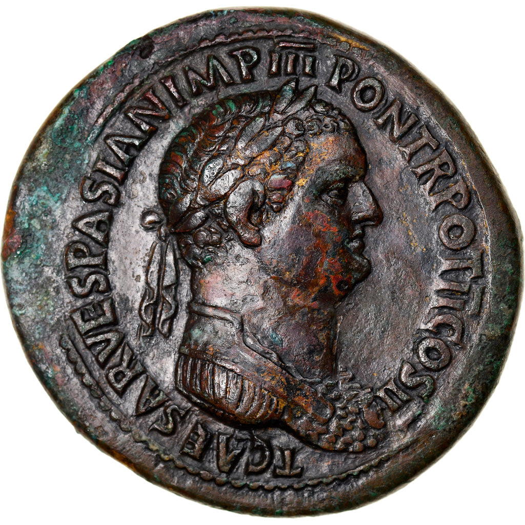 Titus, Sesterce, 72, Rome, Pedigree, Bronze, TTB+, RIC:476