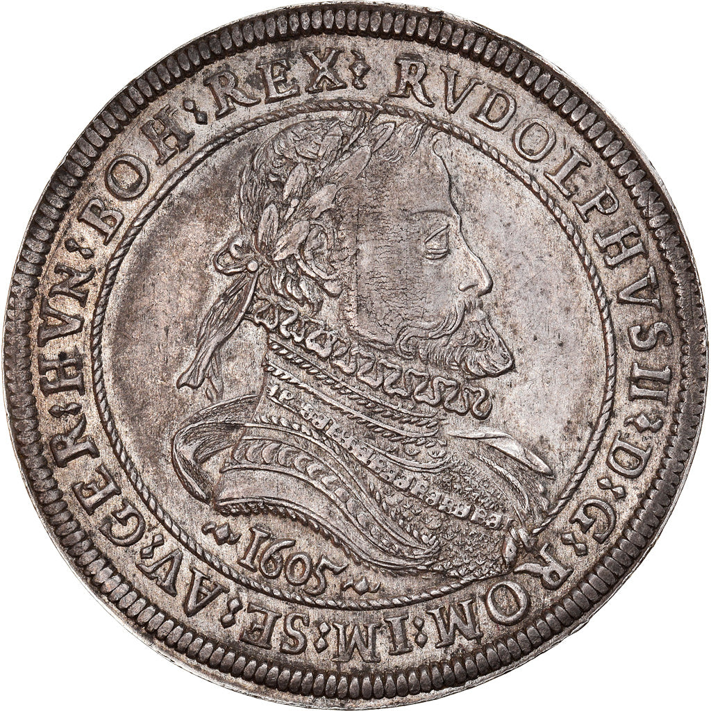 Austria, Rudolf II, Thaler, 1605, Hall, Silver, AU(55-58), Davenport: 3005